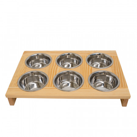 Base com 6 comedouros para ninhadas