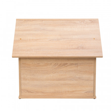 INSIDE wooden dog house