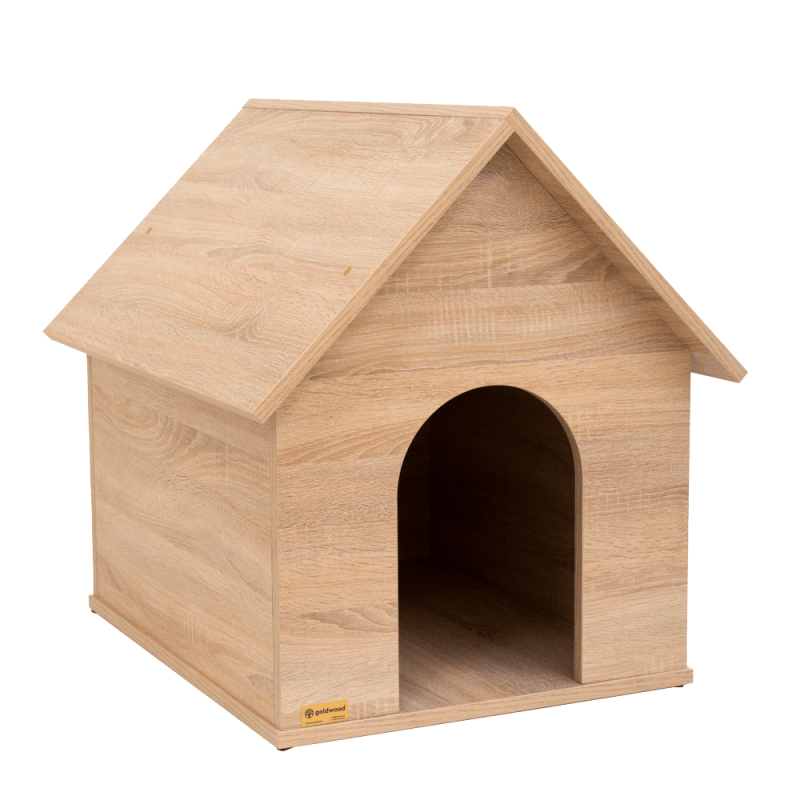 INSIDE wooden dog house