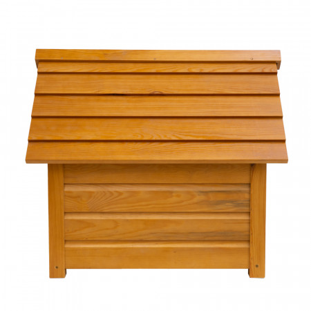 PINE wooden dog house with pine roof for dogs