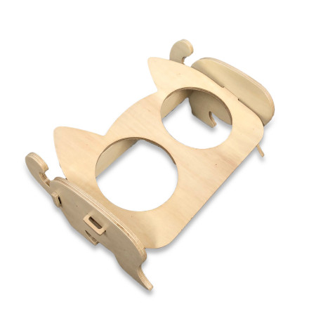 Suporte de madeira para comedouros para gato