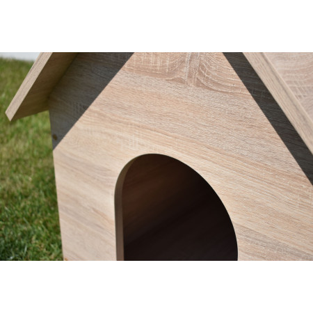 INSIDE wooden dog house