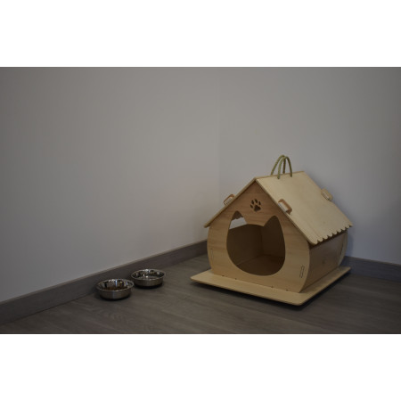 Casa de madeira WONDERFUL para gato